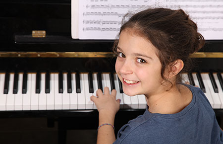 Girl playing Piano